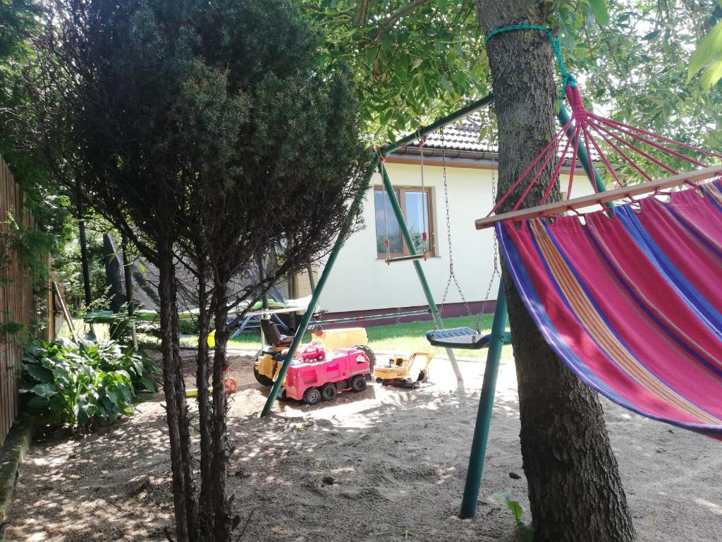 Vonkajšia záhrada v ubytovaní Dom na Mazurach LUNA HAUS