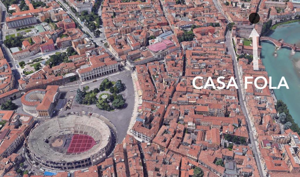 Nespecifikovaný výhled na destinaci Verona nebo výhled na město při pohledu z penzionu