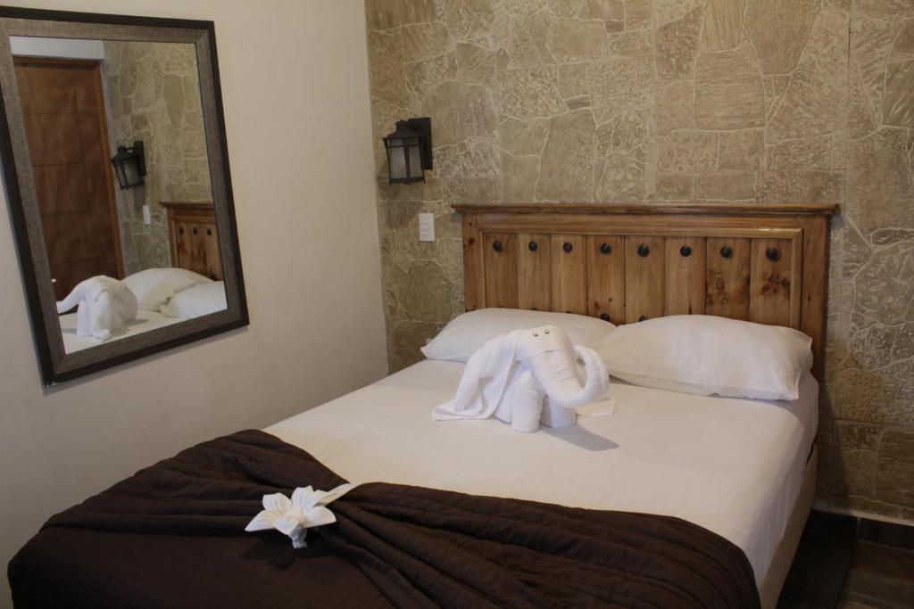 Cama o camas de una habitación en Venados Inn
