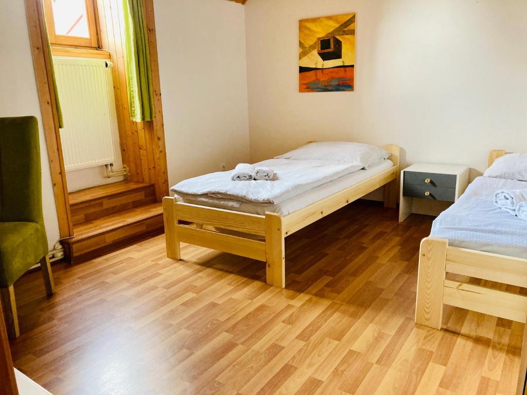 Łóżko lub łóżka w pokoju w obiekcie Ubytování Bořeňovice