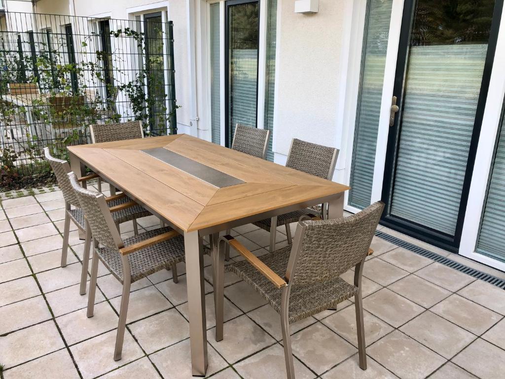 Balkón nebo terasa v ubytování Strandapartment Meeresrauschen Prora Binz EG