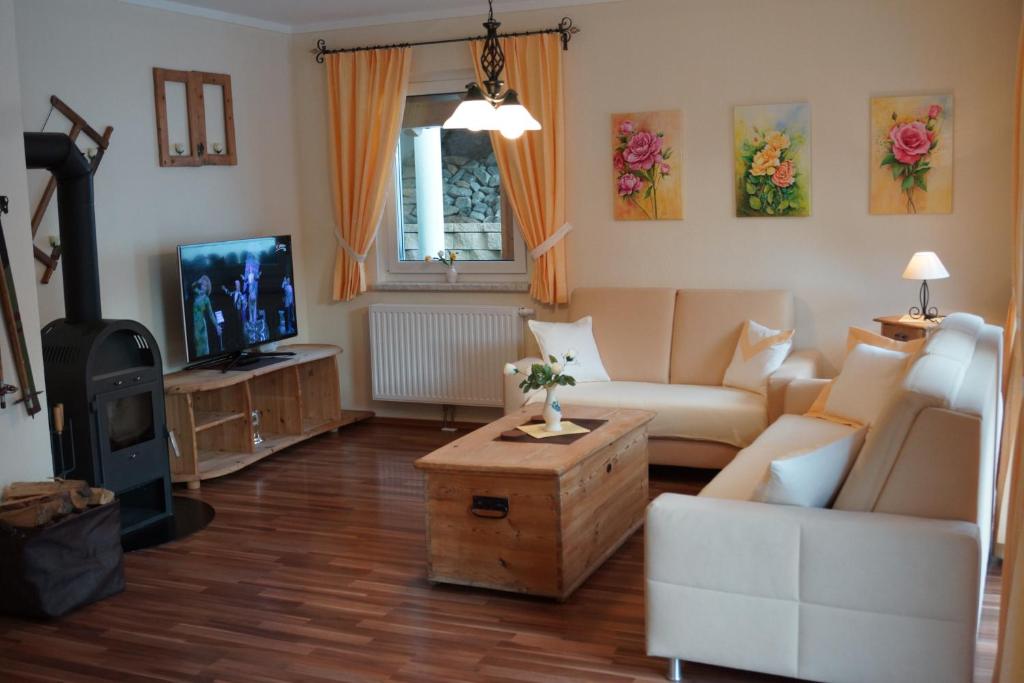 TV a/nebo společenská místnost v ubytování Chalet Olympia