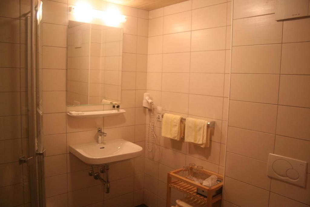 Koupelna v ubytování Hotel Engl