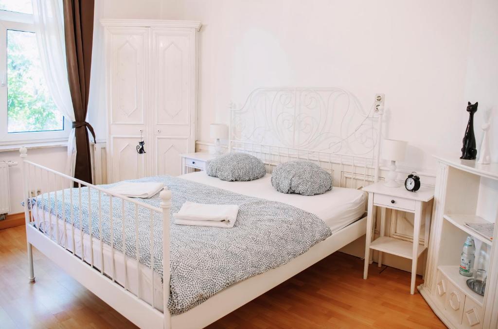 Postel nebo postele na pokoji v ubytování Pension Bertha