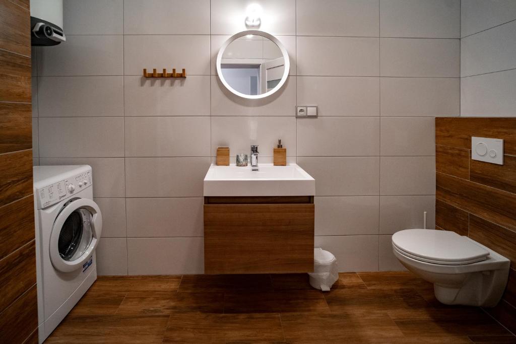 Vonios kambarys apgyvendinimo įstaigoje Apartmany Pisek