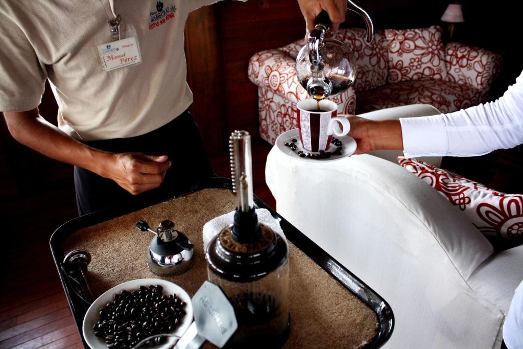 Nápoje v ubytování Finca Hamburgo La Ruta del Cafe