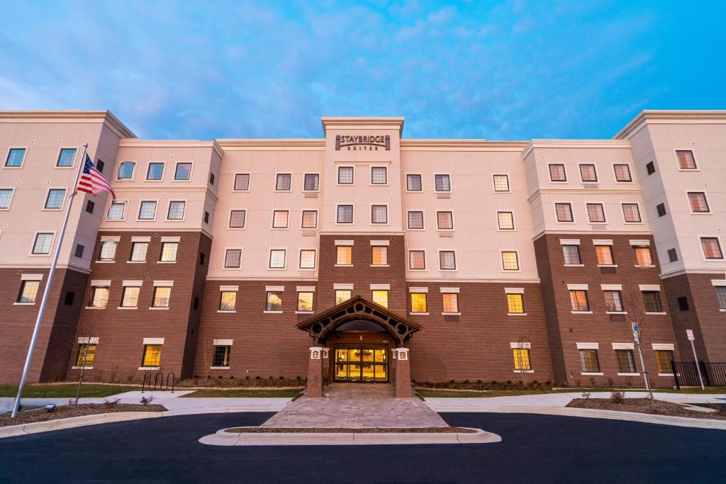 a front view of a building with an entrance at Staybridge Suites - Washington DC East - Largo, an IHG Hotel in Largo