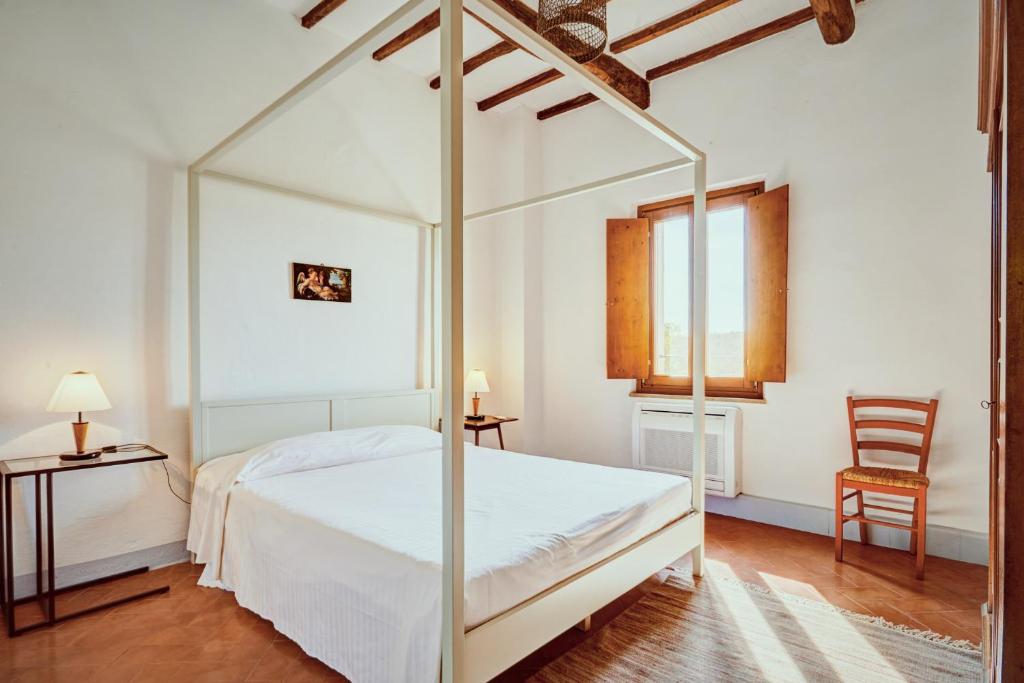 Postel nebo postele na pokoji v ubytování Agriturismo Villa Buoninsegna