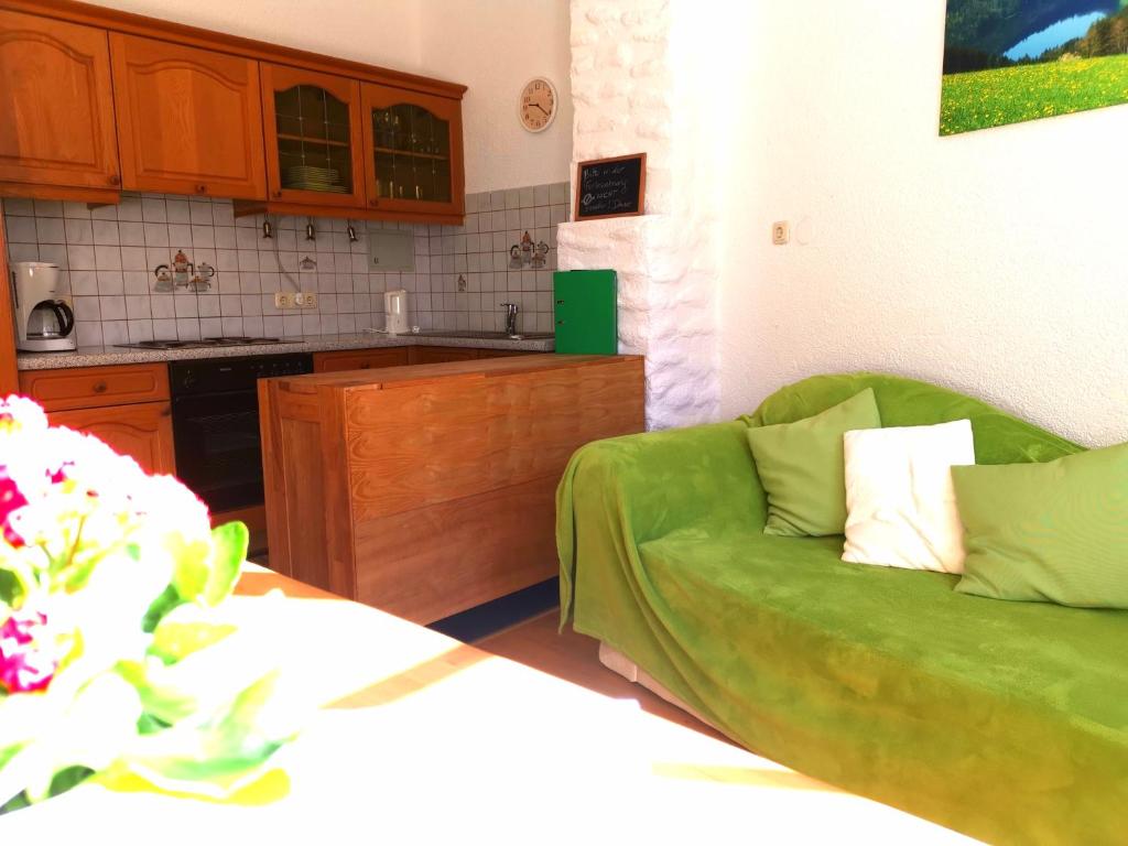 Kuchyň nebo kuchyňský kout v ubytování Ferienwohnung Schlögelhofer