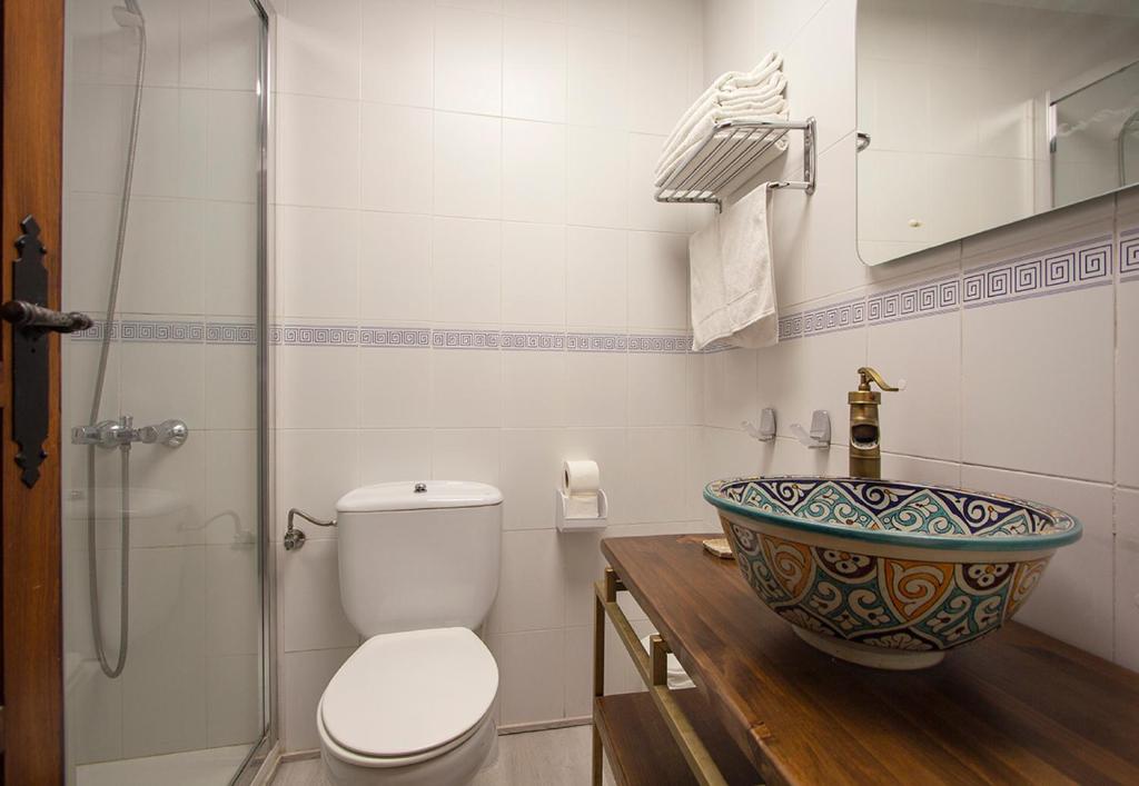 Koupelna v ubytování Hotel Rural Calatañazor