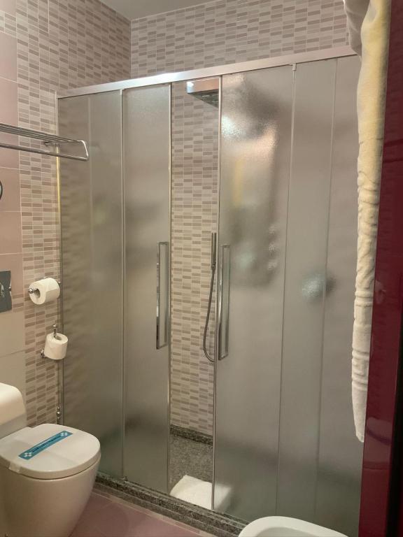 Koupelna v ubytování Hotel Vittoria