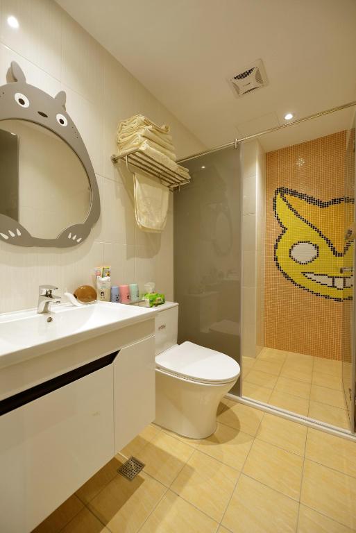 Baðherbergi á Tainan Lio Kid Family Homestay