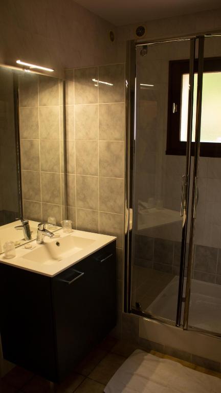 Koupelna v ubytování Hotel Marinet