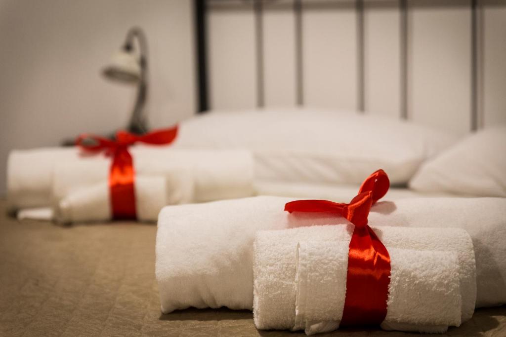 Posteľ alebo postele v izbe v ubytovaní Casa Vacanze Porta Manfredi