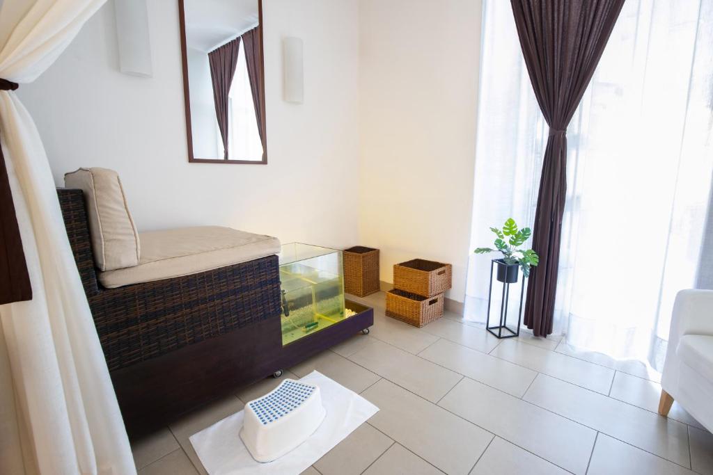 Koupelna v ubytování Tisza Balneum Hotel