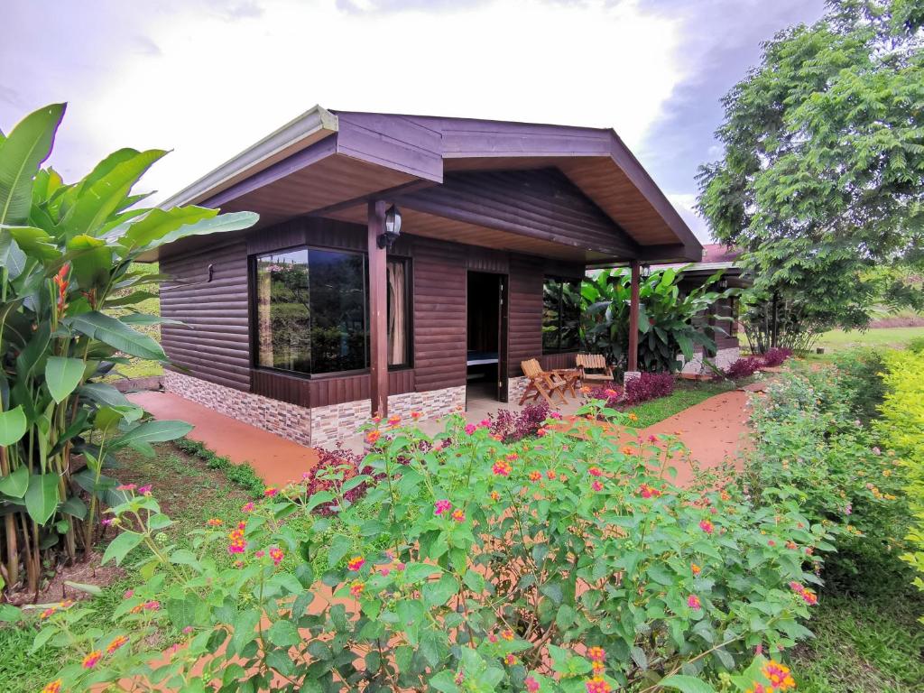 Zahrada ubytování Cabañas Sueños del Arenal