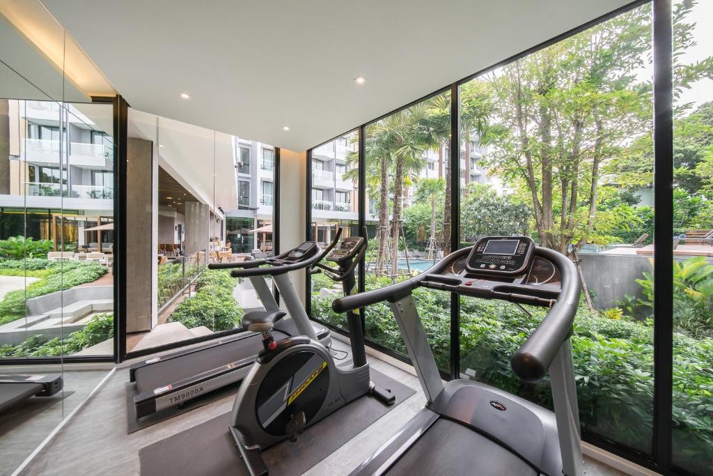 Fitness centrum a/nebo fitness zařízení v ubytování Hotel Amber Pattaya
