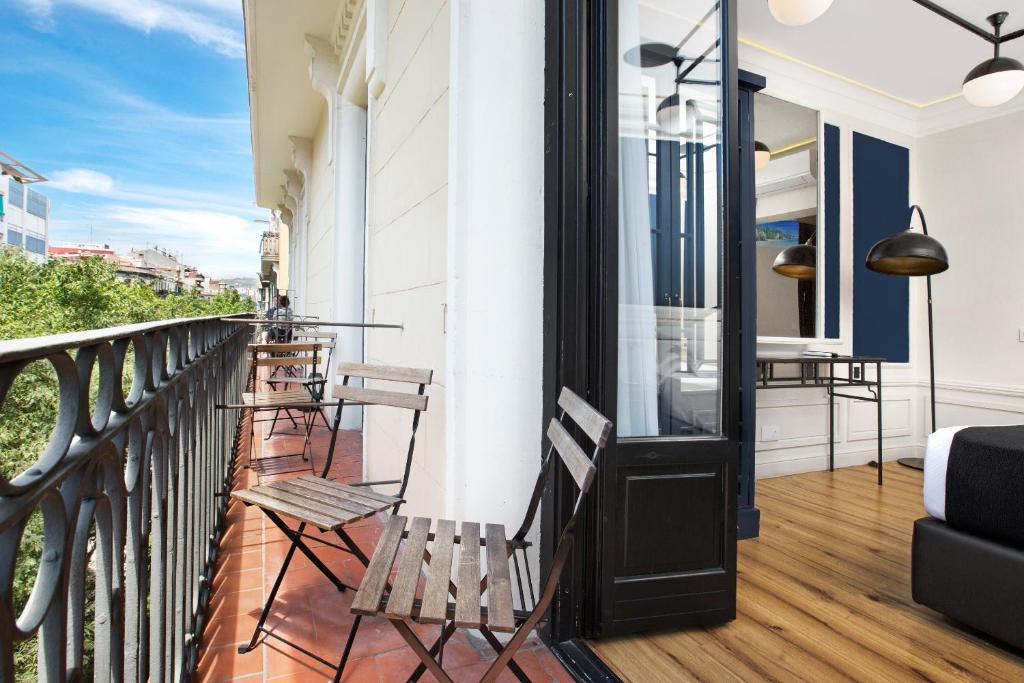 A balcony or terrace at Hotel Market