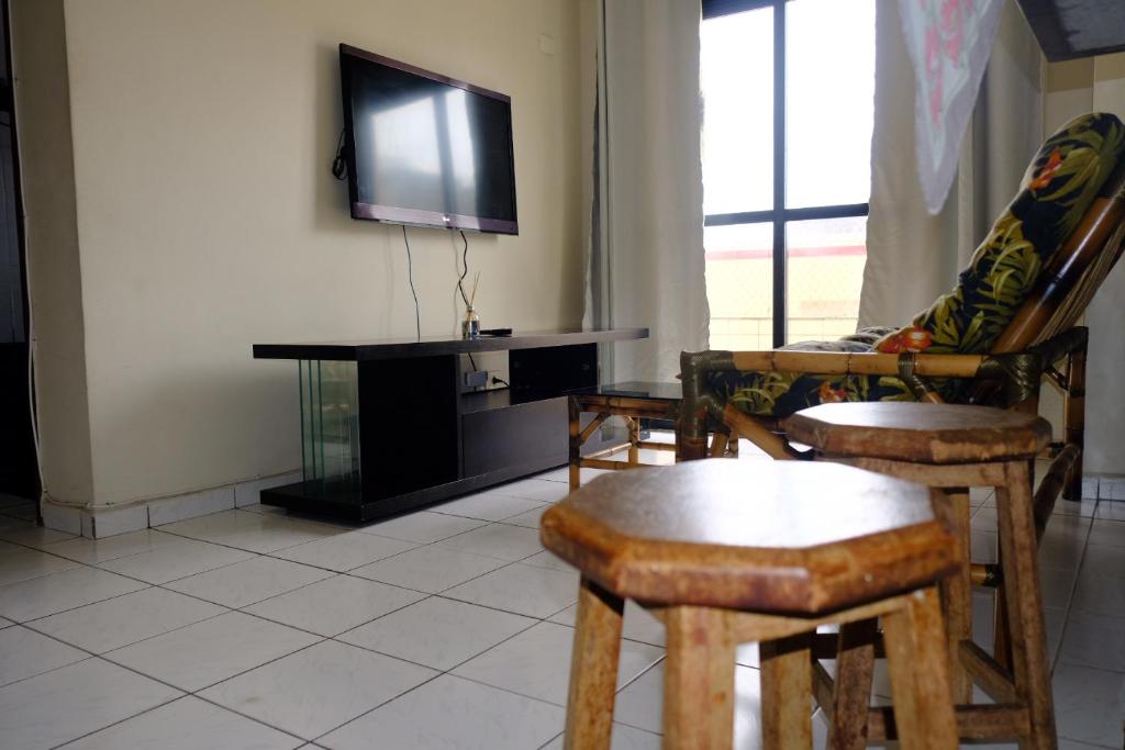 Apartamento Pé na Areia Wi-Fi Praia Grande Ocian