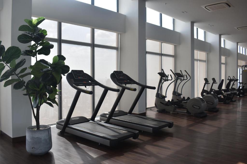 Fitness centrum a/nebo fitness zařízení v ubytování The Snowbell Hotel
