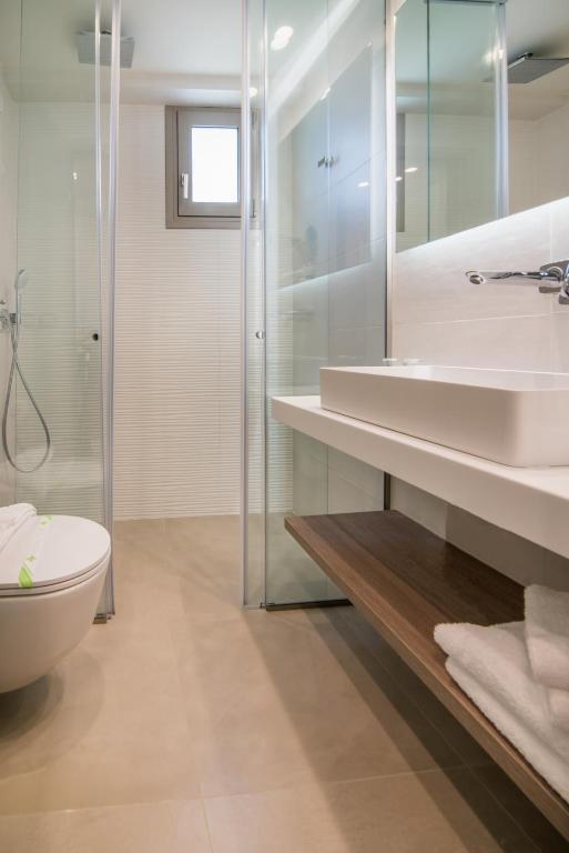 Koupelna v ubytování Hotel Palmyra