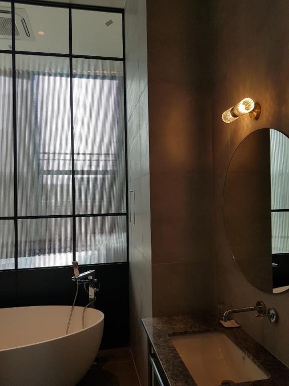 Koupelna v ubytování Hotel Libre