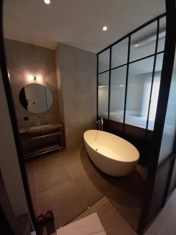 Koupelna v ubytování Hotel Libre
