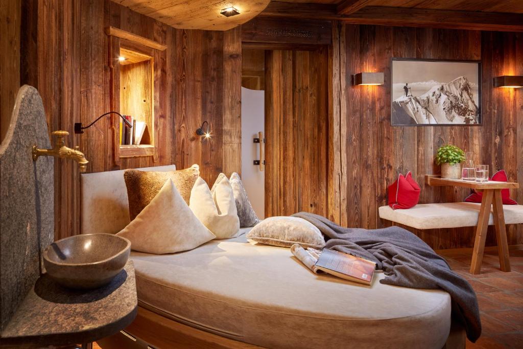 Voodi või voodid majutusasutuse Promi Alm Flachau - Luxus Chalets toas