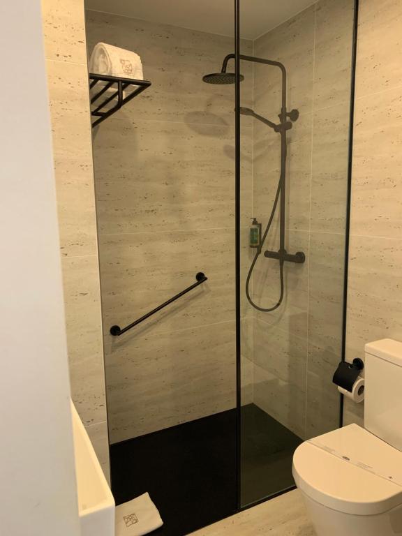 Koupelna v ubytování Hotel Moutados