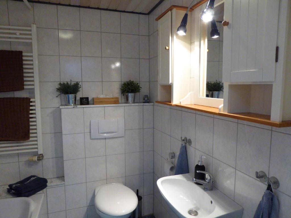 Koupelna v ubytování Werners Doppelzimmer