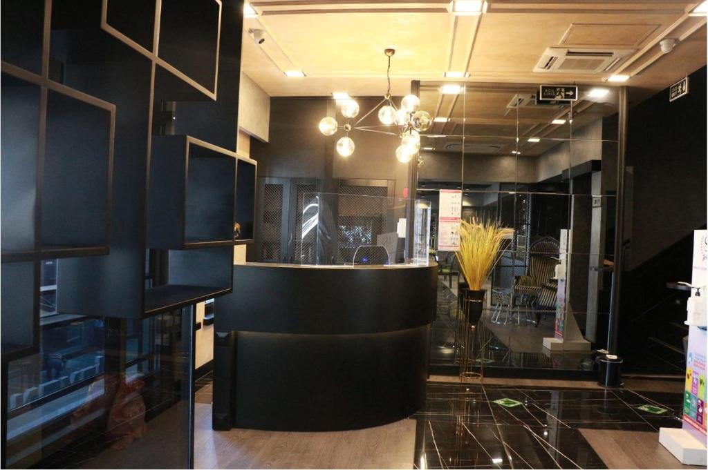 Kuchyň nebo kuchyňský kout v ubytování Air Boss Giresun City Hotel