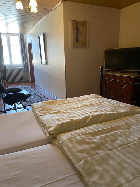 Postel nebo postele na pokoji v ubytování Hotel Reuter