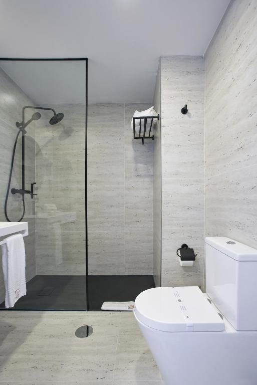 Koupelna v ubytování Hotel Moutados