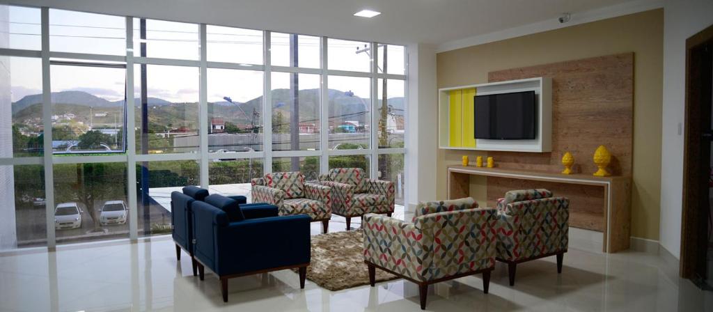 TV a/nebo společenská místnost v ubytování Granterrara Hotel