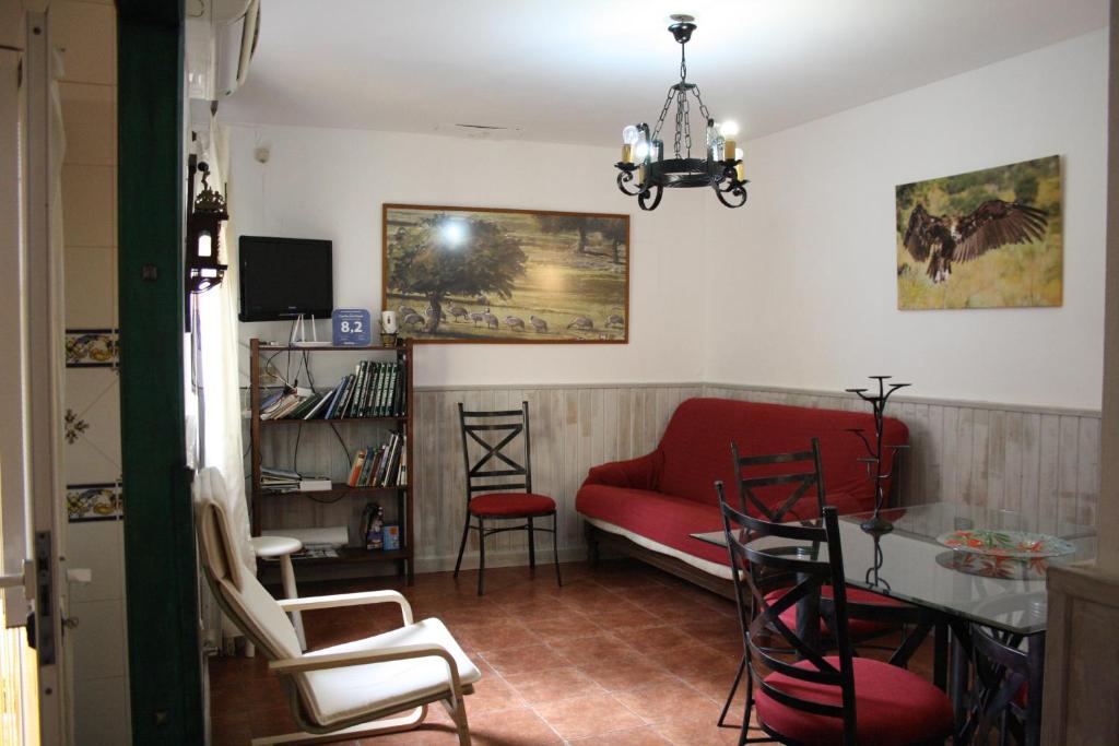 Posezení v ubytování Alojamiento y habitacionesla cañada monfrague