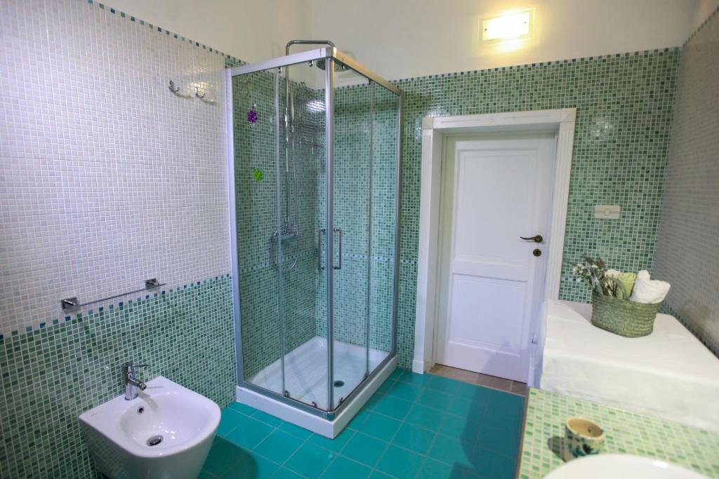 Koupelna v ubytování Casina Fumarola