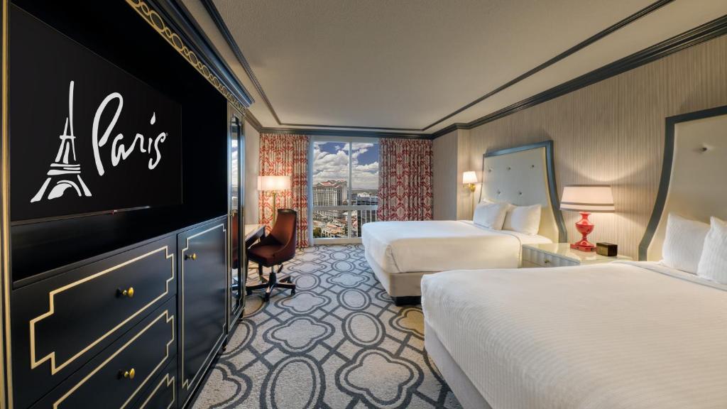 Paris Las Vegas Hotel & Casino - Bordeaux Attraction View Room 2 Queens