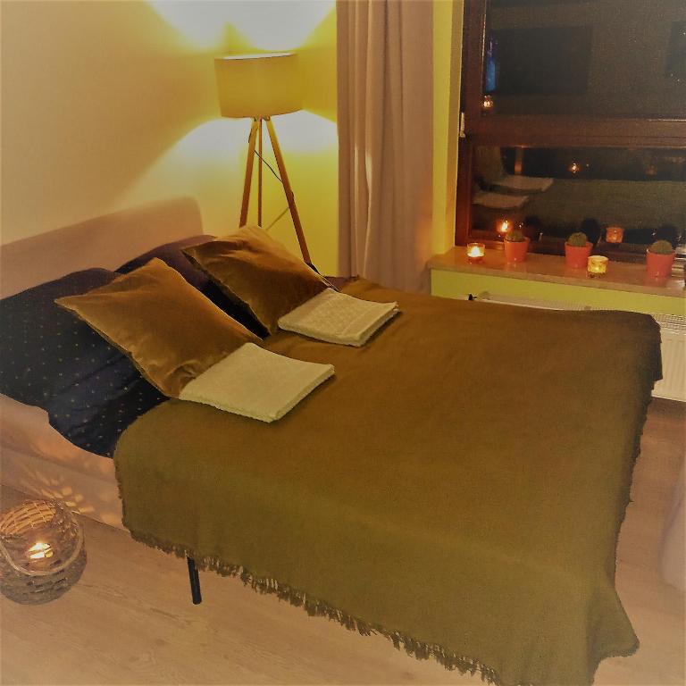 Posteľ alebo postele v izbe v ubytovaní Green Wilanów Apartment with free parking