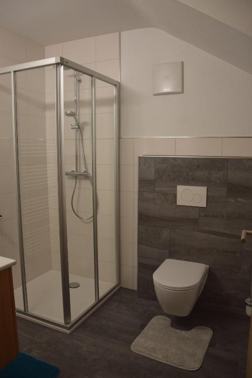 Koupelna v ubytování Alpen-Appartement Auerhof