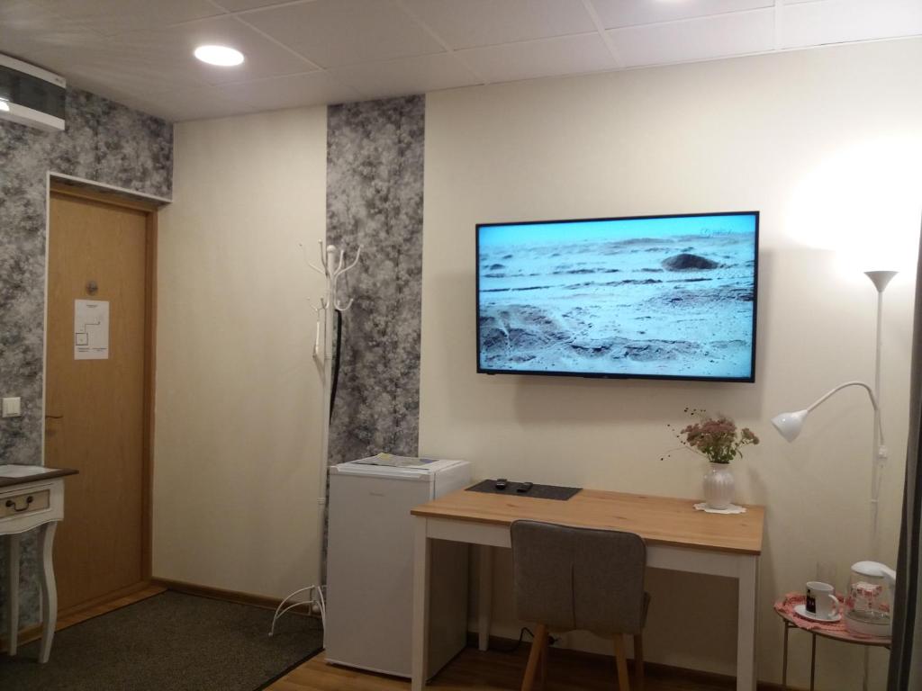 Televiisor ja/või meelelahutuskeskus majutusasutuses Nurmbergi Maja