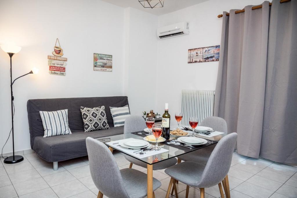 A seating area at Casa di Halepa