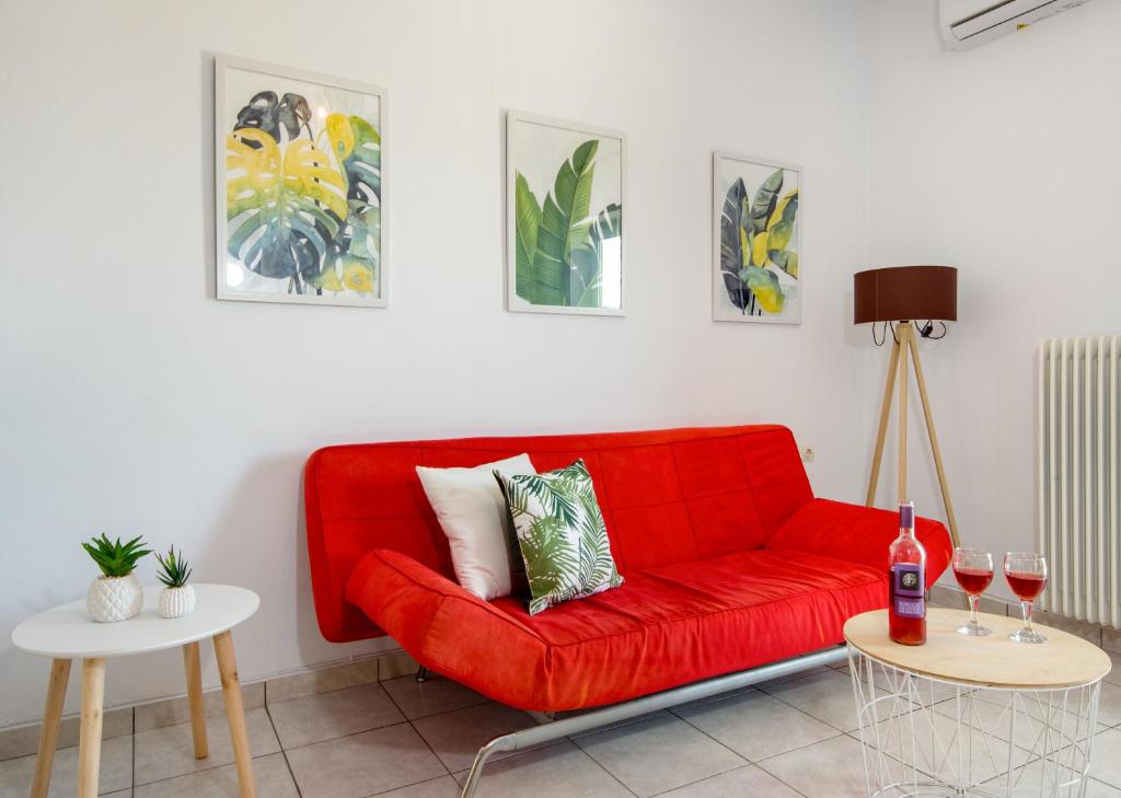 A seating area at Casa di Halepa