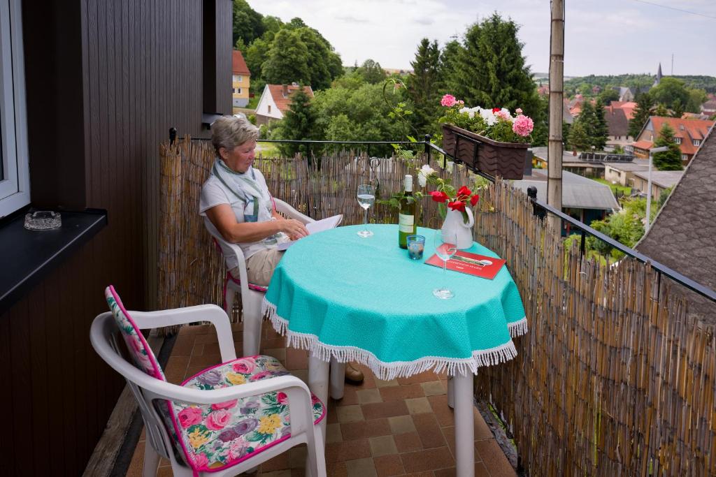 Balkón nebo terasa v ubytování Harzurlaub Heyder