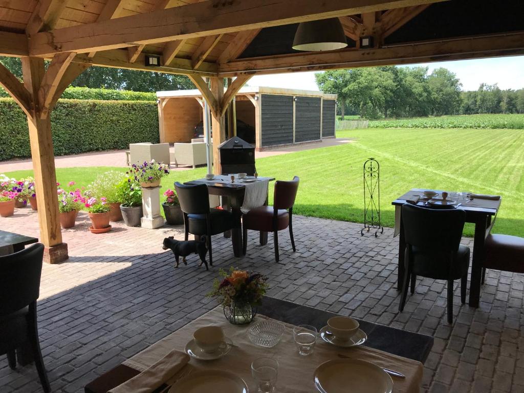 Zahrada ubytování B&B 't Mjeels Pierke