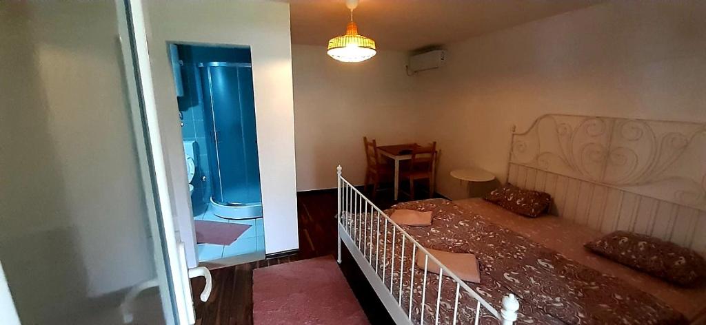 Postel nebo postele na pokoji v ubytování Domacinstvo Cikic Zasavica