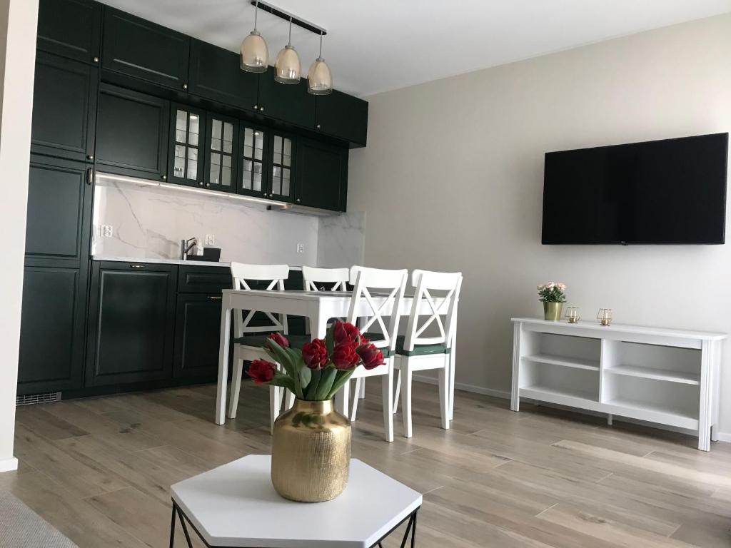 Kuchyňa alebo kuchynka v ubytovaní Baltica Sea Apartment II