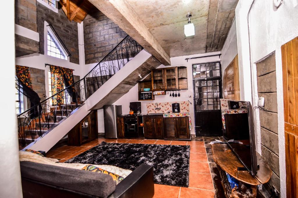 Posezení v ubytování Runda Lofts