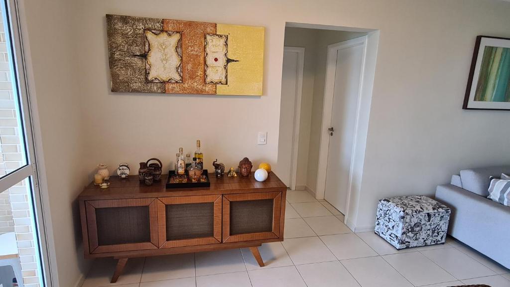  Lindo e Confortável Apartamento pé na areia e com linda vista do mar