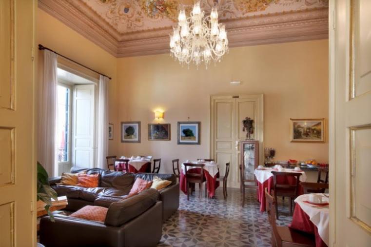 Posezení v ubytování B&B Conte Ruggero