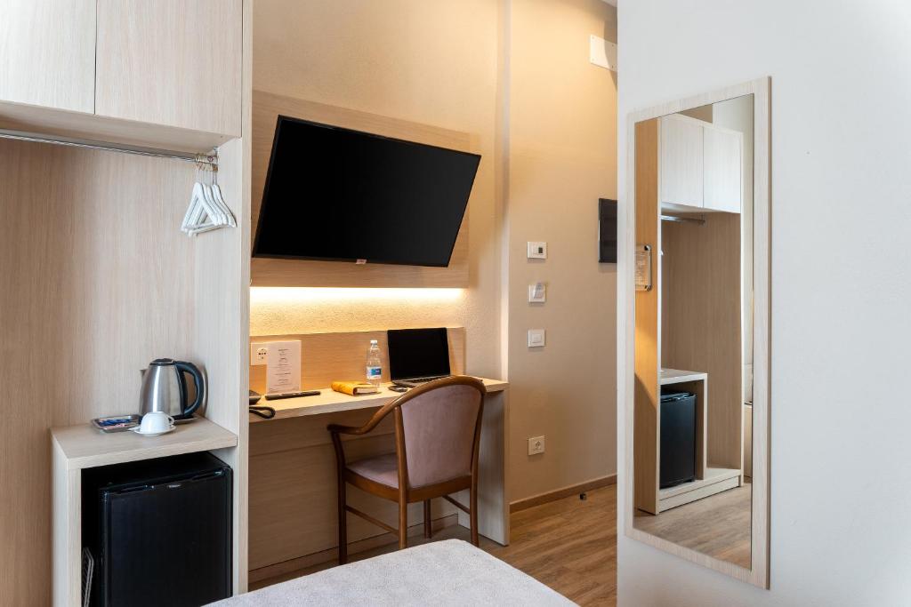 Kuchyň nebo kuchyňský kout v ubytování Hotel Victoria